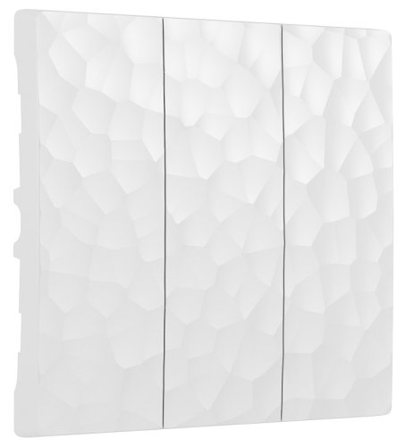 Лицевая панель Werkel Hammer для 3-кл. выключателя белый фото Лицевая панель Werkel Hammer для 3-кл. выключателя белый картинка